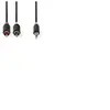 Câble Audio Jack 3.5mm Mâle Vers Double Rca Mâle 0,5m Gris Anthracite Nedis