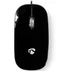 Nedis, souris filaire pour droitiers et gauchers avec 3 boutons et 1000 DPI, noir