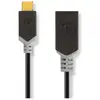 Nedis - Adaptateur USB - USB type A (F) pour USB-C (M) - USB 3.0 - 15 cm - rond - anthracite
