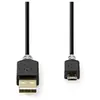 Nedis CCBW60500AT10 câble USB USB 2.0 1 m USB A Micro-USB B Anthracite
