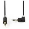 Nedis Câble audio stéréo 3,5 mm mâle - 3,5 mm mâle coudé 1,0 m anthracite