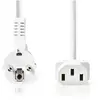Nedis - Power Cable - Schuko Male Angled - IEC-320-C13 - 1.8 m - Blanc