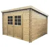 SOLID Abri de jardin bois traité autoclave toit plat 9.05 m² - BREST  