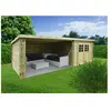 Solid Abri de jardin Rohan - Avec terrasse couverte - Bois - 19,82m2