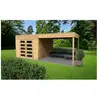 Solid Abri de jardin en bois traité Tarento avec auvent - 8 m²