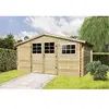 Solid Abri jardin bois traditionnel - 11.56 m2 - 388 x 298 x 218 cm - 28mm