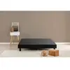 Sommier tapissier à lattes 140 x 190 cm - Bois massif noir + Pieds