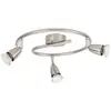 PROLIGHT Luminaire spot LED spirale GU10 3x42W acier brossé.