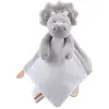 Noukie's Doudou marionnette Tricéraptos Ops en veloudoux greige (27 cm)