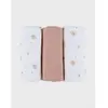 Lot de 3 langes en mousseline bio Fleurs d'Antan (70x70 cm)
