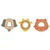 Silicone/Wood Teether Animals - Version 1 éléphant / Giraffe / Tigre