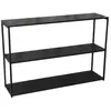 Urban living Bibliothèque Étagère Design En Métal Madison - L. 120 X H. 80 Cm - Noir