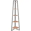 URBAN LIVING Étagère angle Désert 5 niveaux bois acier