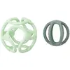 Set de 2 balles NATTOU en silicone 100% - Vert menthe + vert herbe