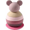 Culbuto Empilable Souris Rose Silicone - Nattou