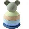 Culbuto Empilable Souris Vert Silicone - Nattou