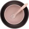 Nattou Set Repas En Silicone Rose/Gris - Nattou