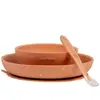 Coffret repas 3 pièces silicone BEIGE Nattou