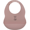 NATTOU Bavoir Lapidou - 100% silicone - Vieux rose