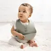 Nattou Bavoir en silicone à poche vert sauge