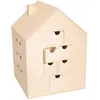 Artemio Calendrier de l'Avent en bois 24 tiroirs 21.5 x 21.5 x 30 cm Maison