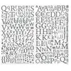 alphabet autocollant argent pailleté - 11004048