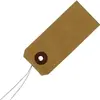 Artemio 11006808 50 étiquettes Kraft avec Fil métallique, 4 x 9 cm Beige