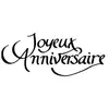 Artemio Joyeux Anniversaire Tampon, Bois, Noir, 3,7 x 2,5 x 7,4 cm VITPE013