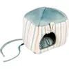 Abri pour rongeurs peluche Duvoplus Striped Bleu 20x16x20 cm 15857