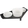 duvoplus, Dinner Set Stone UP Triangle 200 ML - 41,8x21,8 cm Blanc/Noi...