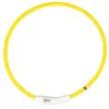 Collier Chien - Duvoplus Anneau flash light USB jaune - 65 cm