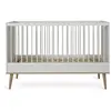 quax Lit bébé évolutif 70x140 cm bois blanc et hêtre clair Fleur