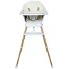 Quax Chaise Haute Évolutive Ultimo 3 Luxe White Et Naturel - Quax