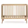Quax Lit bébé 60x120 cm chêne clair et pieds hêtre massif Cosy