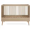 quax Lit bébé évolutif 70x140 cm laqué taupe et hêtre clair Cosy