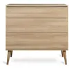 quax Commode à langer 3 tiroirs Flow Honey Ash