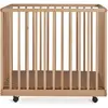 Quax Parc Mori avec roulettes Naturel (95 x 75 cm)