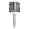 Brosse brushing Expert Blowout Shine nylon blanc & gris 80mm Olivia Garden