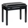 Stagg PB39 BKP SBK - Banquette Piano Noir Brillant + Skai Noir