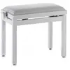 Stagg PB39 WHP VWH - Banquette Piano Blanc Brillant + Velour Blanc