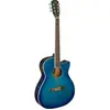 J.N Guitars Bessie BES-ACE Transparent Blue Burst guitare folk