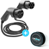 CARPLUG Câble de recharge Noir - Type 2 - Type 2 - 5m - 22kW (3 phases...
