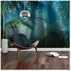AMBIANCE-STICKER Papier peint panoramique jungle préencollé tropicale H 250 x L 480 cm