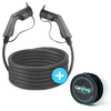 CARPLUG Câble de recharge Noir - Type 2 - Type 2 - 3m - 22kW (3 phases...