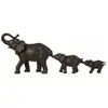 J-Line Statue Déco Famille d'Eléphants 83cm Marron