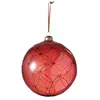 J-Line Boule De Noel Cercle Paillettes Verre Rouge Extra Large TU