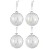 J-Line Boite De 4 Boules De Noel Sucre Dessous Verre Transparent Medium TU