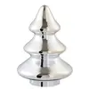 J-Line Jolipa - Sapin de Noël décoratif à led en verre argent 18x18x27 cm