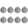 J-Line - 8 Boules de Noël rondes Antique grises - D.7.8 cm T.U