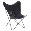 Paris Prix Fauteuil Design en Cuir Papillon 92cm Noir